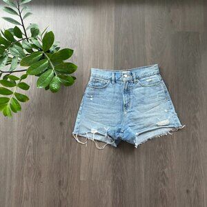 BDG (Urban Outfitters) Light Blue "A Line" High-Rise Denim/ Jean Shorts